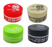 CIRE REDONE CHEVEUX WAX LOT DE(4X150ML) ROUGE,NOIR,VERT ET KERATIN MATTE.