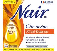 Cire Rituel Douceur Aux Huiles D'argan & D'onagre,Spécial Peaux Sèches & Sensibles,Se Retire Sans Bandes,Pot De 400g + 2 Lingettes ""Finition Parfaite""(Q174)