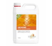 Cire Tomette & Terre Cuite - Finition Satinée - Satine Sans Lustrer - Cire Liquide Facile d’Application - Intérieur - 1 litre pour 15 m2 (1 Litre)