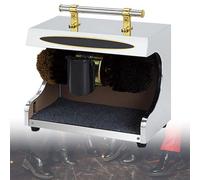 Cireuse à chaussures automatique à induction, machine à polir les chaussures mécanique, brosse électrique pour la maison, les hôtels, les banques et les bureaux, avec double brosse combinée, argenté