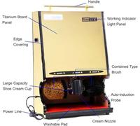 Cireuse De Chaussures Commerciale, Cireuse De Chaussures Automatique Verticale, Nettoyeur De Chaussures Automatique D’hôtel avec Kit De Cirage De Chaussures De Brosse à Chaussures