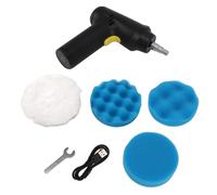 Cireuse sans fil PolyGen avec batterie au lithium 2000 mAh, contrôle à 3 vitesses, lumière LED intégrée, kit complet de polissage de voiture pour les détails et le polissage