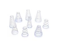 Cireux 10 pièces en Acier Inoxydable cône Conique Compressed Ressort Tour Ressorts Conique Pression Ressort Fil diamètre 0.3-0.8mm Compression des Petits Ressorts (Size : 10pcs 0.8 * 10-18 * 20mm)