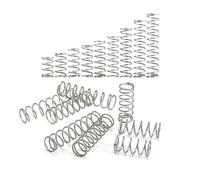 Cireux Lot de 100 mini ressorts pour stylos de 10 mm à 30 mm de longueur, petits ressorts de Compressed diamètre extérieur 4 mm à 6 mm, ressorts comprimés en acier inoxydable pour atelier et réparatio