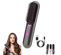 Ciriel AirBrush Pro Brosse coiffante sans fil, 3 niveaux de température 160-200 °C, brosse rechargeable pour lissage et boucles (noir)