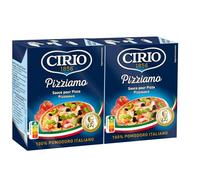 CIRIO - Sauce Pizziamo | Savoureuse sauce tomate pour pizzas | Idéale pour vos recettes italiennes | les 2 boites de 390g | LOT DE 4