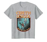 Cirith Ungol Roi des Morts T-Shirt, Enfant, Gris Chiné, 4 Ans