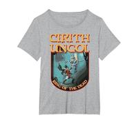Cirith Ungol Roi des Morts T-Shirt, Femme Grandes Tailles, Gris Chiné, 1X