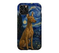 Cirneco dell'Etna Chien Van Gogh Nuit étoilée Coque pour iPhone 11 Pro