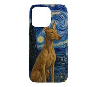 Cirneco dell'Etna Chien Van Gogh Nuit étoilée Coque pour iPhone 15 Pro Max