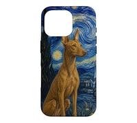 Cirneco dell'Etna Chien Van Gogh Nuit étoilée Coque pour iPhone 16 Pro