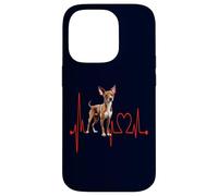 Cirneco dell'Etna Heartbeat EKG Sighthound Mom Dad Coque pour iPhone 14 Pro