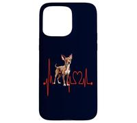 Cirneco dell'Etna Heartbeat EKG Sighthound Mom Dad Coque pour iPhone 15 Pro Max