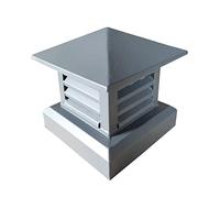 CIRONI Chapeau de cheminée, Conception à persiennes Ventilation, évacuation des fumées, Anti-Pluie, prévention du refoulement Évent carré en Alliage d'aluminium pour Tous Types de tuyaux de cheminé