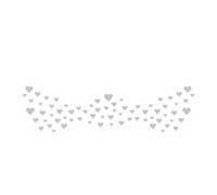Cirraorive Autocollant Visage Imperméable Stickers Visage Tatouage Éphémère Décalcomanie Paillettes Étanche Finition Lumineuse Confort Longue Durée Choix Variés, Motif QBLT-001 Cœurs