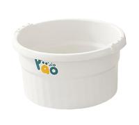 Cirraorive Bassin de Bain de Pieds avec Points de Massage Intégrés et Poignée Portable, Idéal pour Les Personnes âgées, à Domicile Ou En Résidence étudiante, Blanc, L
