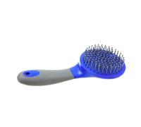 Cirraorive Brosse à Picots Métalliques Confortable, Bleu Gris | Brosse avec Poignée Antidérapante, pour entretien, Écurie