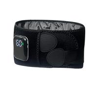 Cirraorive Ceinture de Massage Chauffante Électrique Appareil Massage Dos Chauffant Infrarouge Soutien Ergonomique Double Sangle Vibration Réglable, Noir