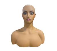 Cirraorive Tête de Mannequin Féminin avec épaules, Buste, Tête avec Perruque, Support pour Colliers