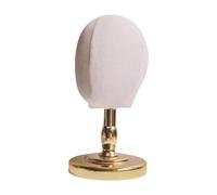 Cirraorive Tête de Mannequin pour La Fabrication de Perruques et de Chapeaux, Support Stable pour La Formation Des Coiffeurs, base en or