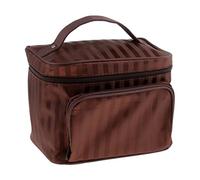 Cirraorive Trousse de Maquillage suréquipée pour Rangement Maquillage et Soin Tissus Robustes Faciles à Entretenir Support Interne Pinceaux Adapté pour Femmes, Café