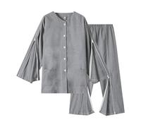 Cirraorive Vêtement Fracture Jambe Habit Hospitalisation Fermeture Éclair Complète Jambes Coton Souple Adapté Soins Infirmiers Immobilisation Adultes Personnes Â, m