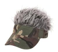 Cirraorive Visière avec Cheveux Légère, Vert, Color to 4 | Taille Réglable, Casquette avec Perruque, Pare-Soleil, pour Soirées Déguisées, Adultes
