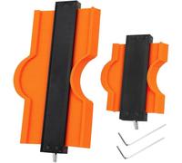 CIRULLI 2 Pièces Jauge de contour 25cm + 12cm avec dispositif de fixation, Modèle de contour pour le stratifié, Contour Gauge,ensemble présent de Noël pour père, cadeaux d'artisan