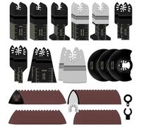 CIRULLI 96 Pcs Multitool Saw Blades Set,Lame outil multifonction,pour Dremel, pour Makita,pour Bosch,Lame de scie circulaire, des lames de scie pour le bois,Le plastique et le métal doux
