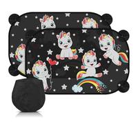 Cirulli Cirulli Lot de 2 Pare Soleil Voiture bébé avec Protection UV,Pare Soleil Arriere Voiture 52 * 31cm,Adsorption de Film électrostatique,Motif aléatoire d'éléphant/Licorne