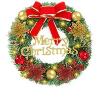 CIRULLI Couronne de Noel 30cm, Couronne Noel, Couronne de Noels Porte, Weihnachtskranz des Arc Boules de NoëL, Couronne de Noel a Decorer, Convient pour Porte D'EntréE, CheminéE Et DéCoration Murale