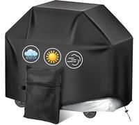 CIRULLI Couvercle de barbecue résistant aux intempéries,résistant aux UV et à la déchirure,grill à gaz universel,résistant aux intempéries pour cuisine extérieure,145x61x117cm-noir