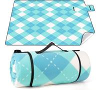 CIRULLI Couverture Pique NiqueCouverture Pique Nique 200x200 cm,Tapis de Plage Pliable,Couverture de Plage avec Base imperméable,Couvertures de Pique-Nique idéales pour Les Pique-niques,Le Camping