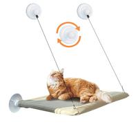 Cirulli Hamac Chat pour Fenêtre - Grande Étagère Murale, Fauteuil Inclinable Jusqu'à 25 kg, Lit Super Stable pour Bronzer, 54x30CM