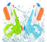 CIRULLI Lot de 2 pistolets Grande portée - Bataille d’eau ultime pour enfants et adultes - Pistolet parfait pour la piscine, la plage et le jardin, jeux d’eau en plein air