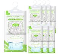 CIRULLI Sachet Déshumidificateur Pack de 8 - Absorbeur d'humidité, granulés de déshumidificateur pour éliminer l'humidité et les mauvaises odeurs des armoires, des chambres, Anti moisissure