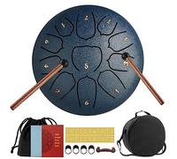 CIRULLI Steel Tongue Drums,6 pouces 11 Tons Mini Tambour Handpan D Key Percussion Steel Drum Kit,Pour Débutants/Adultes/Enfants,Livré Avec le Sac,Des Maillets et Des Médiators