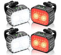 CIRYCASE Lumiere Velo Avant et Arriere, 8 + 12 Modes d'Éclairage Lampe Vélo LED Étanche IPX6, USB Rechargeable Eclairage Velo pour Cyclysme VTT, VTC, Bicyclette, Longue Durée de Vie de la Batterie