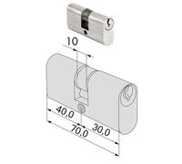 Cisa 08210.12.0.12 - Cylindre ovale 30 x 40 Nickelé