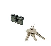 CISA 0E300 Cylindres profil européen ASIX Cylindre sablé nickelé à enfiler - 66 mm (33+33)