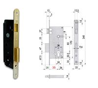 Cisa 1201576 5C130-70-0 Serrure encastrable Cylindre profilé BT F22