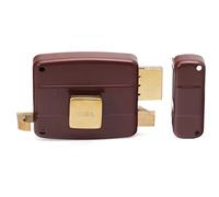 CISA 150111601N6, Verrouillage à appliquer, Tige et Bouton Intérieur, Cylindre Standard, Acier Peint Couleur Rouge Amarante, Entrée 60, Main Droite