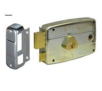 CISA 150471602, serrure à appliquer à cylindre pour porte, entrée 60 mm, cadre poignée traversante, main gauche