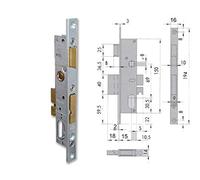 Cisa 30912 44225-18-0 Serrure à encastrer Cylindre ovale F16