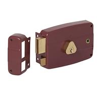 Cisa 50171602 50171-60-2 Serrure à appliquer Cylindre fixe SX, acier verni couleur rouge Amaranto, entrée 60