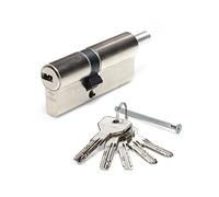 Cisa - Cylindre - Verrou Cylindrique Argenté - Maison, Bureau - Déverrouillage par clé - Nickelé