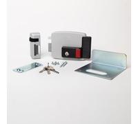 CISA - Serrure électrique à appliquer 111731602N7 - Serrure électrique CISA avec clé et bouton internes - Fonction de verrouillage par jour - Serrure de porte extérieure entrée 60 réglable - Main