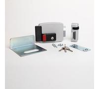 CISA - Serrure électrique à appliquer 111731801N7 - Serrure électrique CISA avec clé et bouton intérieurs - Fonction de verrouillage par jour - Serrure de porte extérieure entrée 80 réglable - Main