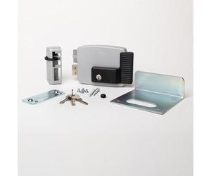 CISA - Serrure électrique à appliquer 111761702N7 - Serrure électrique CISA avec clé intérieure et verrou - Serrure de porte extérieure entrée 70 réglable - Main gauche