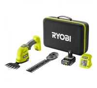 Ryobi Cisaille à gazon / sculpteur RY18GSA-0 18V + batterie 2,0 Ah, chargeur 1,5A et mallette